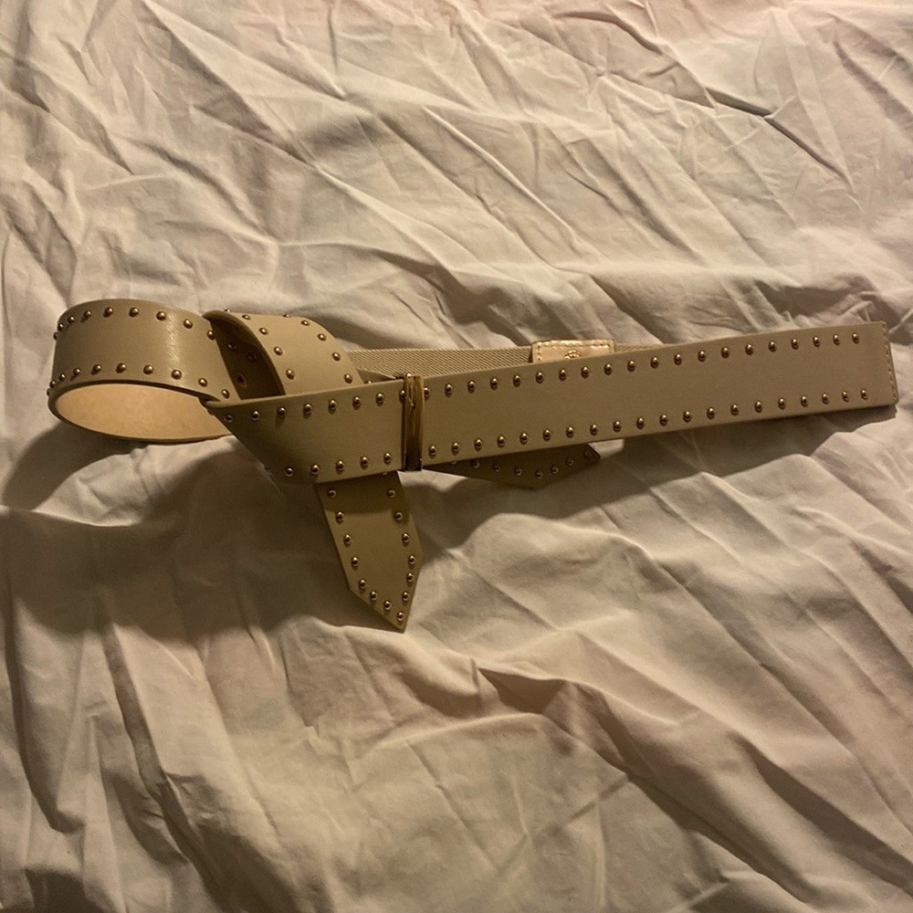 Torrid Size 00 Cream Gold Studded Knot Fashion Belt